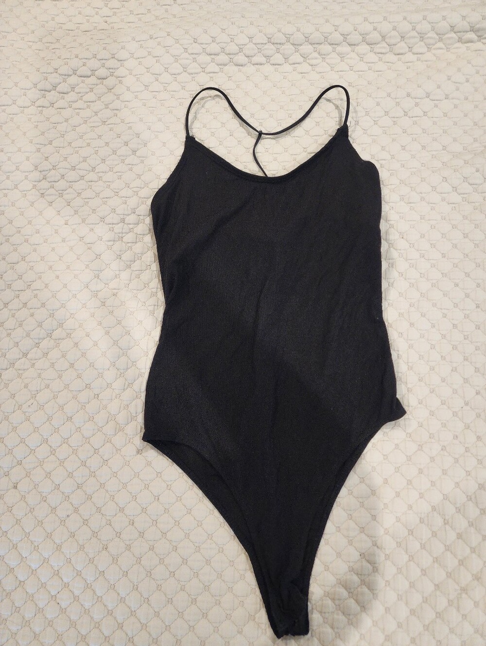 Forever 21 Black Girls' One-Piece Bodysuit with Thin Straps In The Back